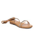 GNIST Beige Embellished Tie up Flat Sandal